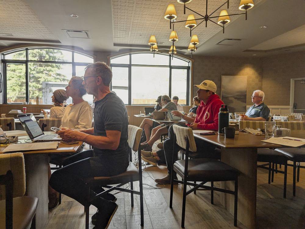 Attendees working hands-on during workshop